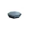 Octaview Duni récipients alimentaires en polystyrène noir avec couvercle transparent 23 x 23 x 5 cm