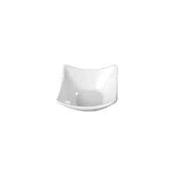 Square white melamine cup 2.95 inch