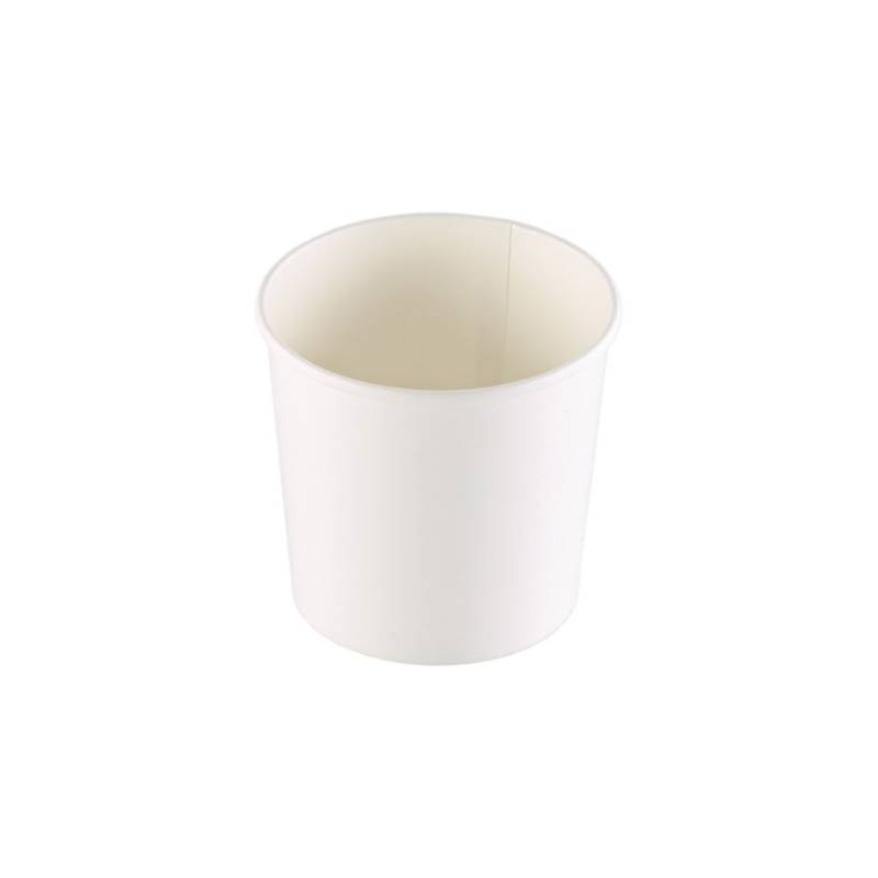 Soup Duni disposable takeaway cups in white cardboard cl 77