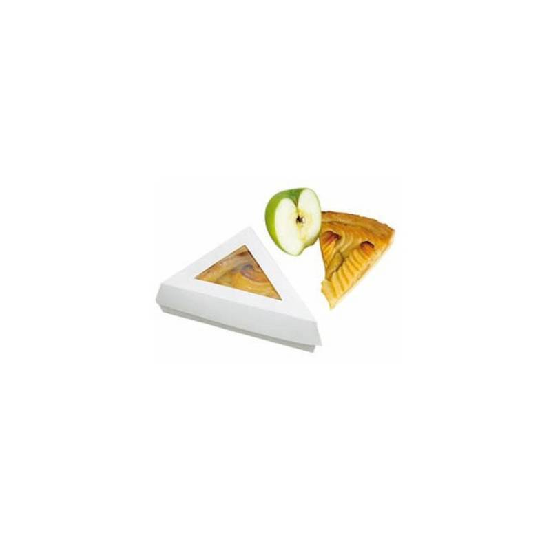 Contenitore scatola torta monouso triangolare in cartone con coperchio cm 17 x 13
