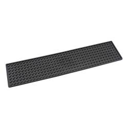 Black rubber bar mat 29.22x5.11 inch