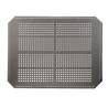 Perforated false bottom grid for 1/2 gastronorm