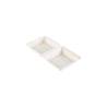 Contenitore asporto Duni con coperchio in polpa di cellulosa bianca cm 16,2x15,2