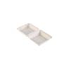 Contenitore asporto Duni con coperchio in polpa di cellulosa bianca cm 22,5x20,1