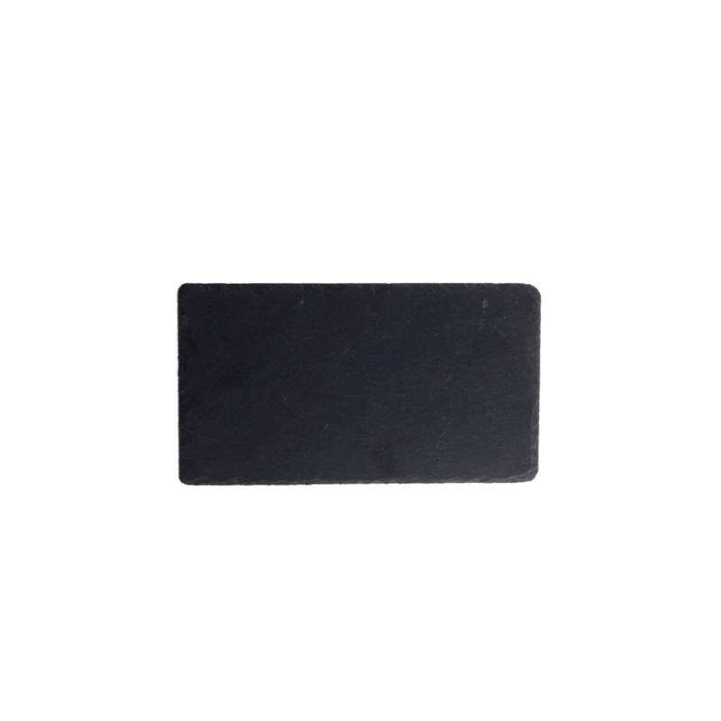 Piatto rettangolare con manico Basalt Revol in porcellana nera cm 11,5x8