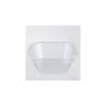 Transparente quadratische Einweg-Salatschalen aus Polypropylen 18 cm