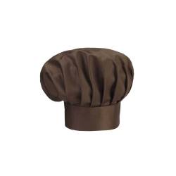 Brown polyester and cotton chef hat