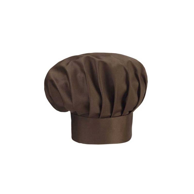 Cappello cuoco in poliestere e cotone marrone