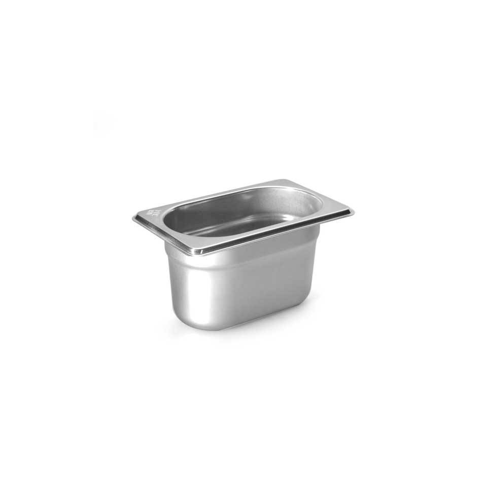 Vasca gastronorm 1/9 in acciaio inox cm 10