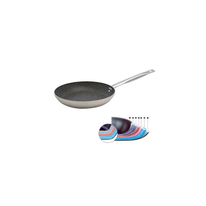 Padella bassa Profi Granite Ballarini, in alluminio antiaderente, con un manico, cm 28