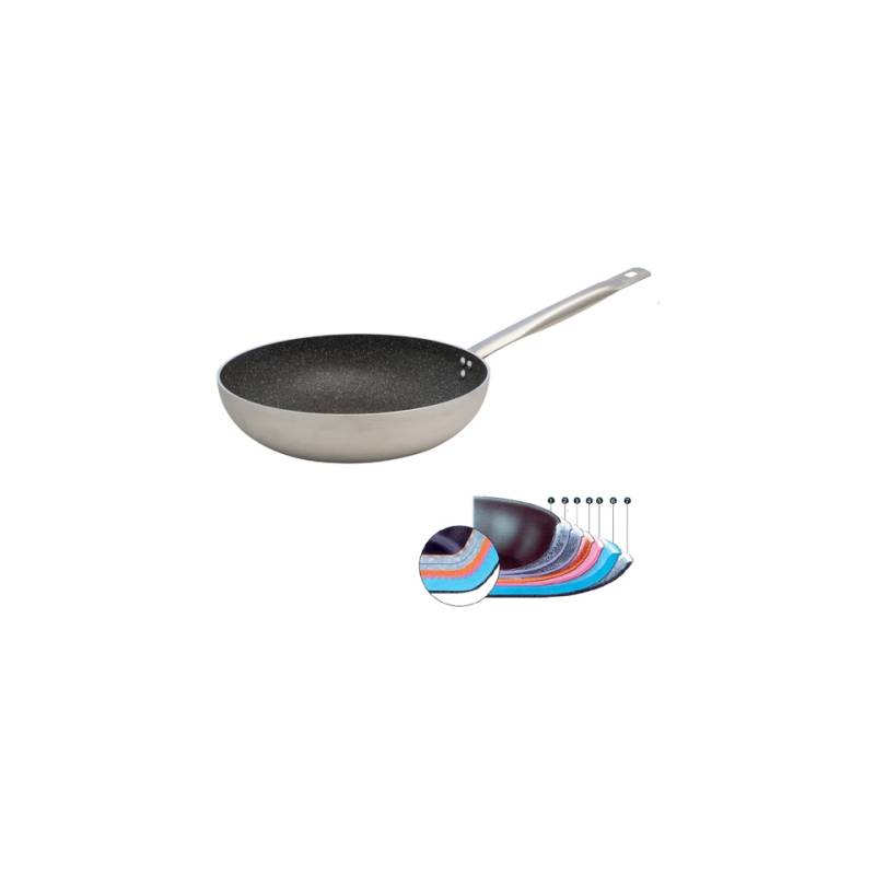 Ballarini Profi Granit hohe Bratpfanne, Aluminium antihaftbeschichtet, mit einem Griff, cm 32