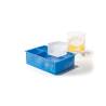 Blue silicone cube ice cube mold