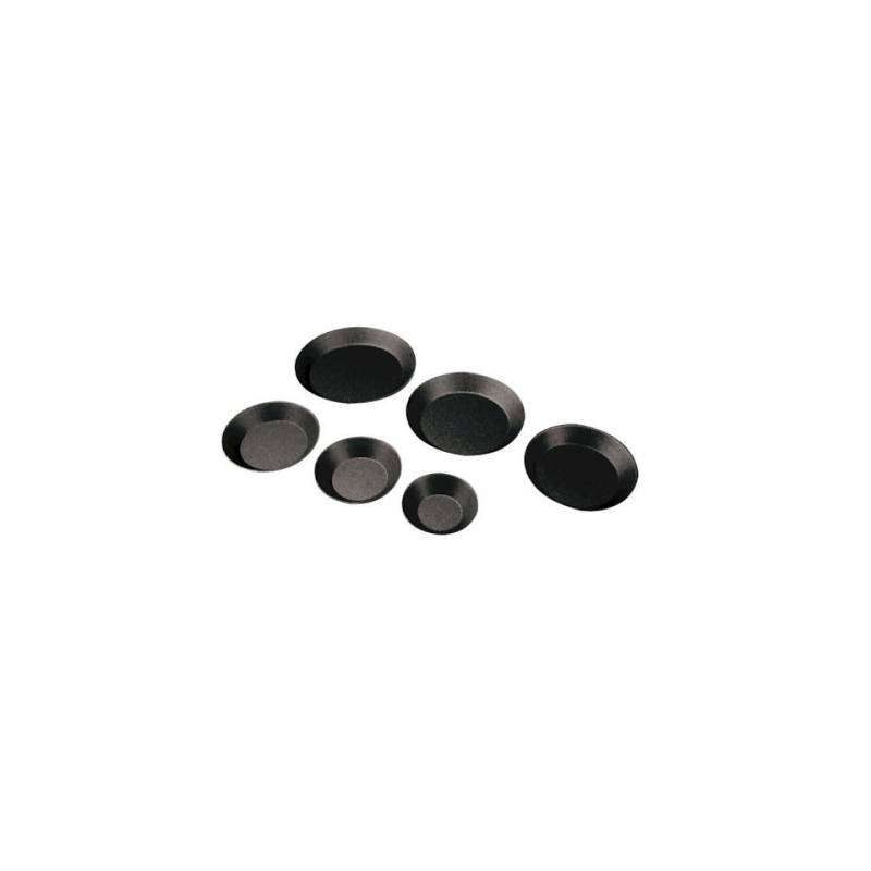 Paderno nonstick metal smooth round molds or tartlets 10 cm
