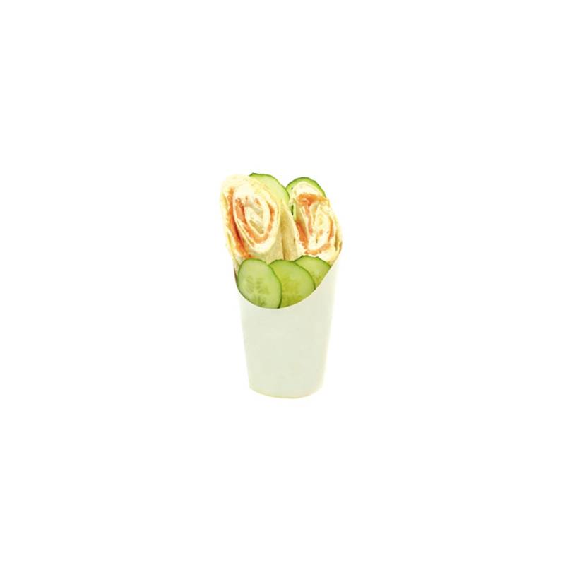 Contenitore piadina o fritti monouso in cartone bianco gr 150