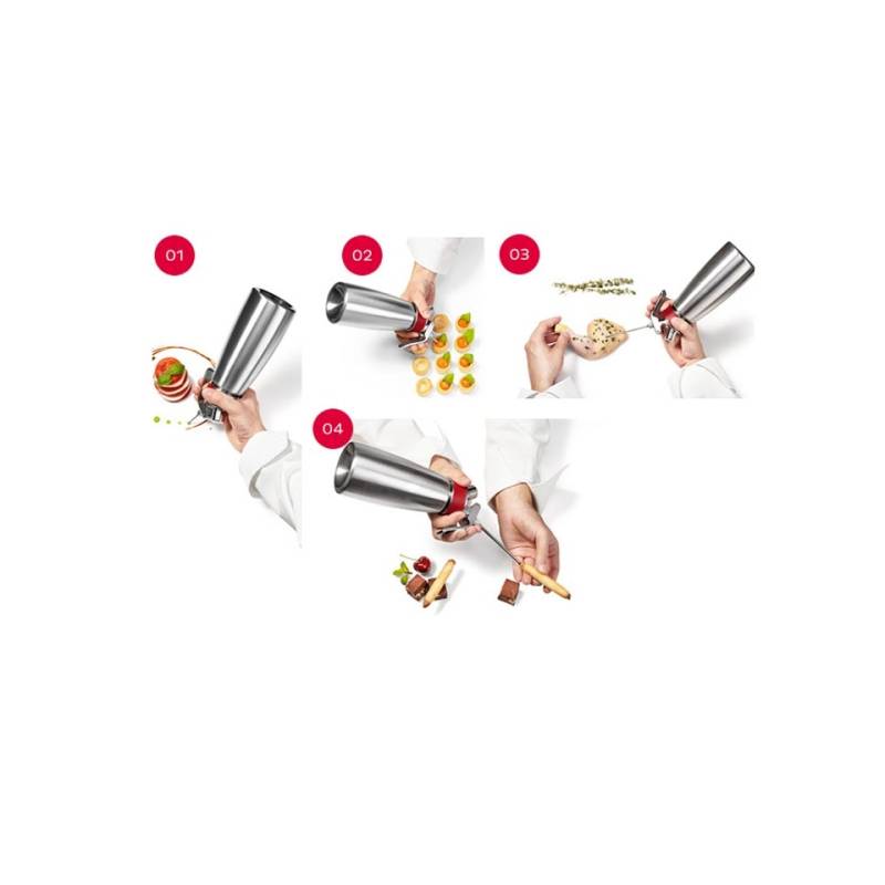 Isi syphon injectors assorted stainless steel