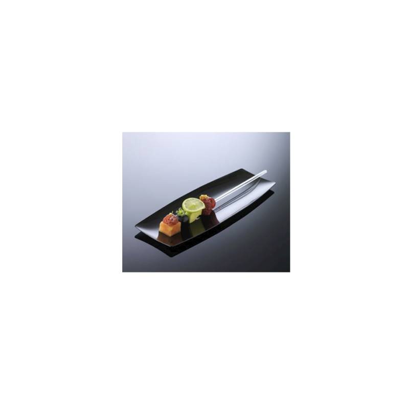 Vassoi rettangolari Hola 100% Chef in plastica neri cm 48x23,6