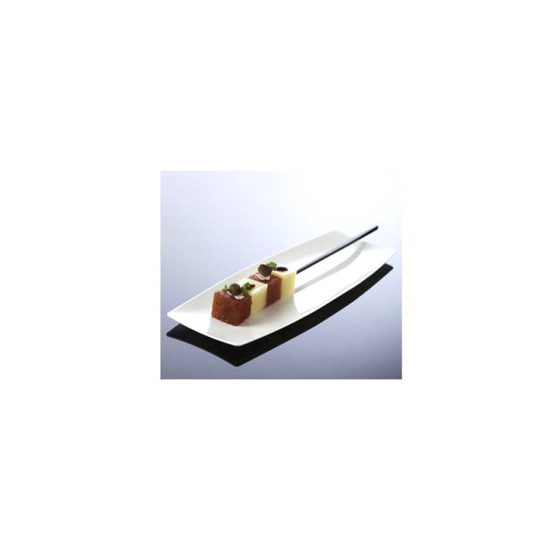 Hola 100% Chef bandejas rectangulares de plástico blanco cm 20x7