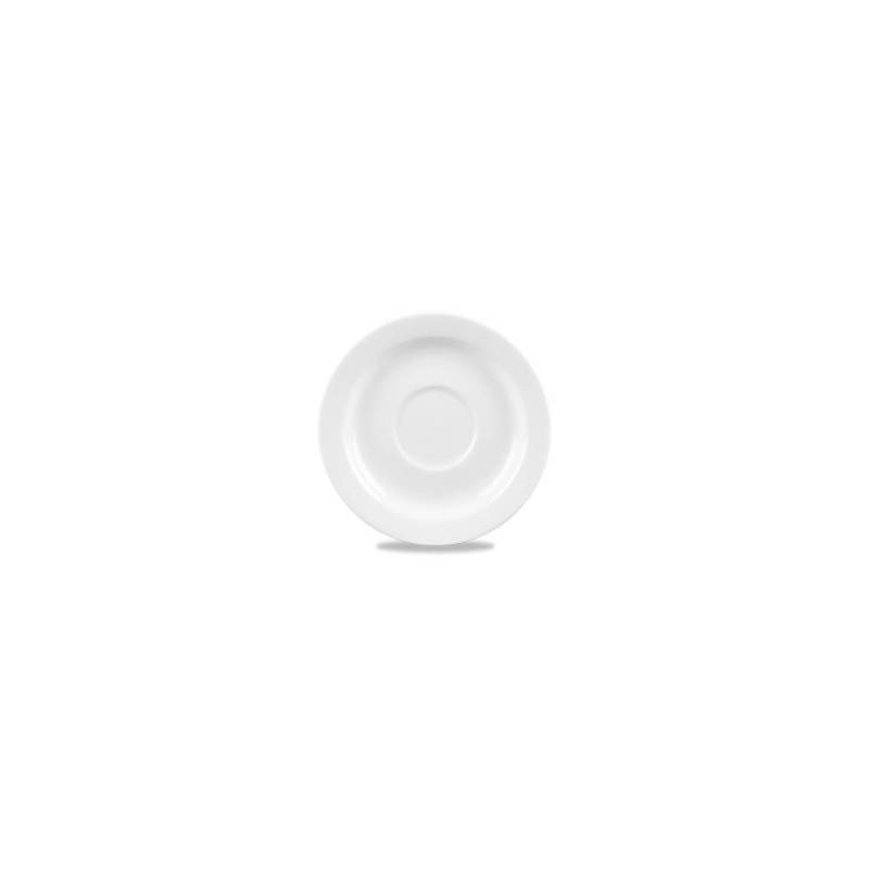 Profile Churchill coffee saucer in white vitrified ceramic 12.8 cm