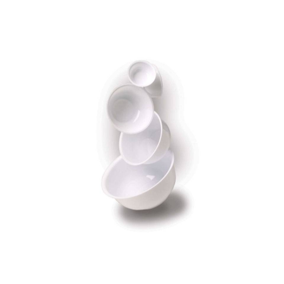 White polypropylene bowl 6.70 inch