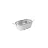 Oval galvanized steel bread holder 23x15 cm