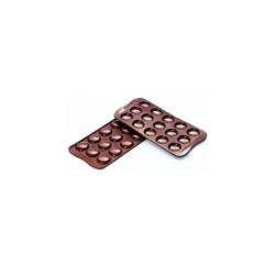 Silicone macaron chocolates mold 24x18 cm