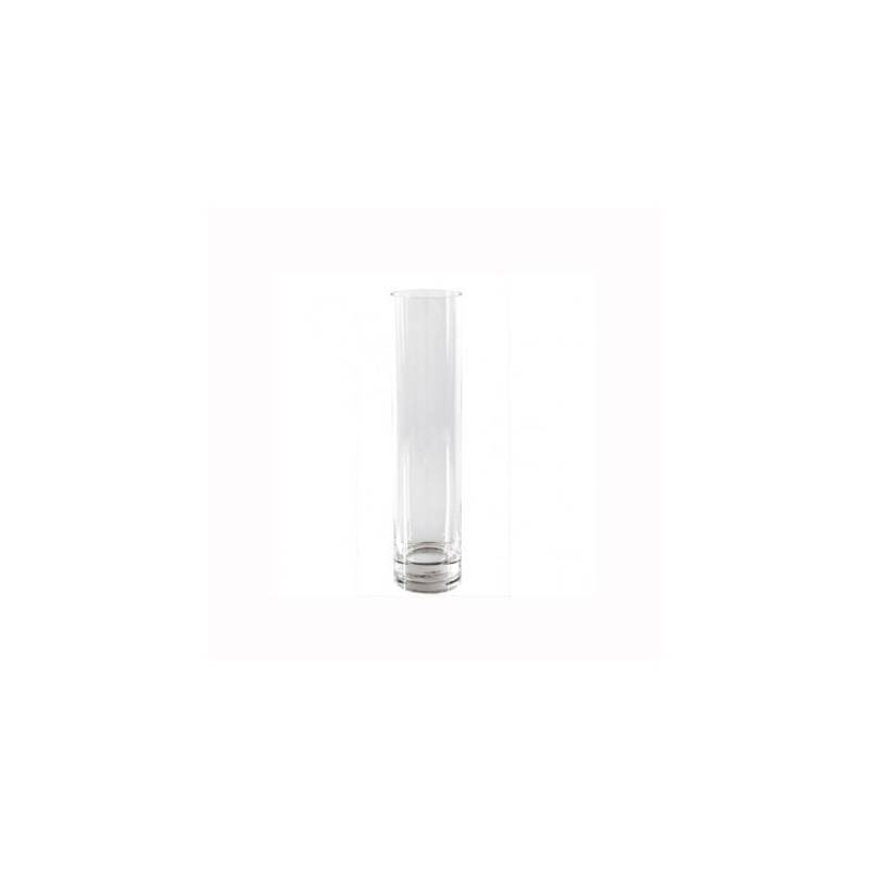 Clear glass cylindrical vase cm 40