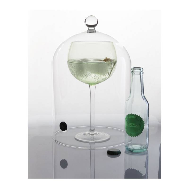 Campana cocktail con valvola 100% Chef in vetro cm 29x19