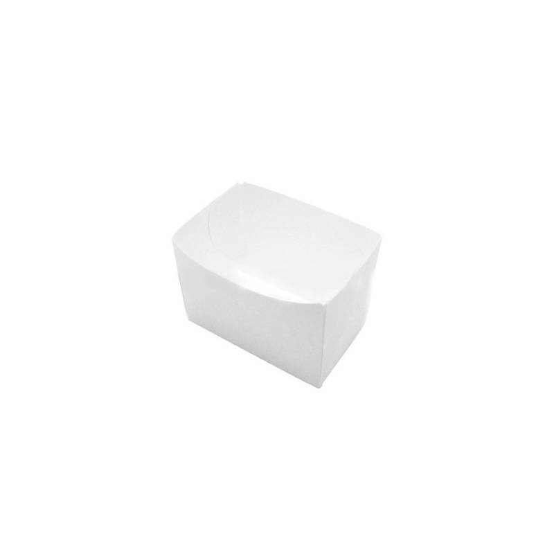 Barchette contenitori asporto bianche in carta cm 10 x 6 x 4