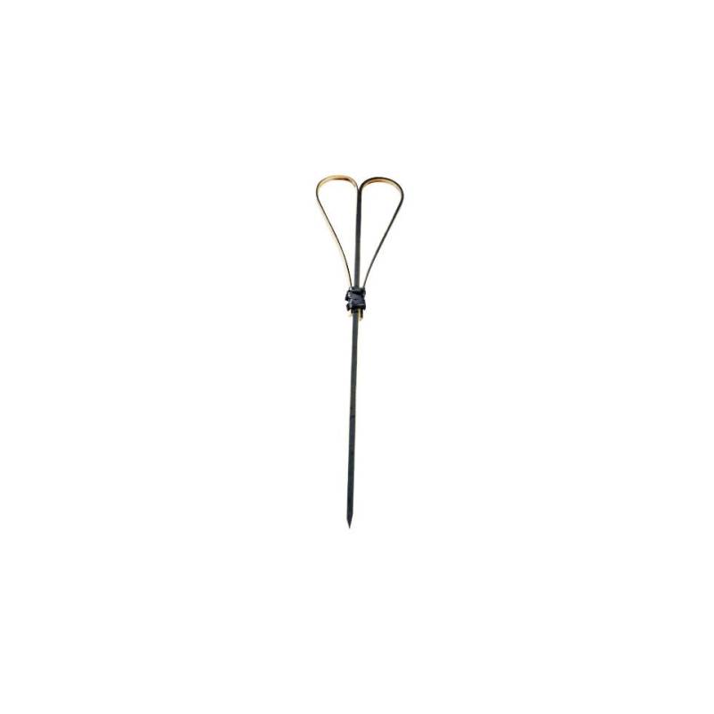 Beige and black bamboo heart-shaped Fotsy toothpicks cm 10