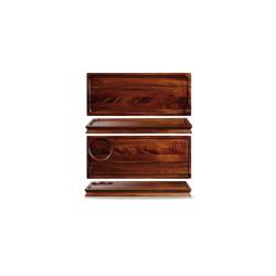 Churchill Wood Line rectangular tray in acacia wood 40x16.5 cm