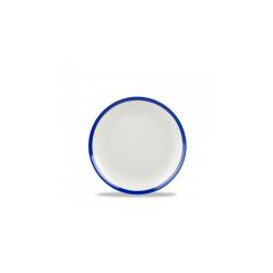 Piatto piano retro blue Churchill in ceramica vetrificata bianca cm 16,5