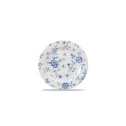 Piatto piano Linea Vintage Rose Chintz Churchill in ceramica vetrificata blu cm 21