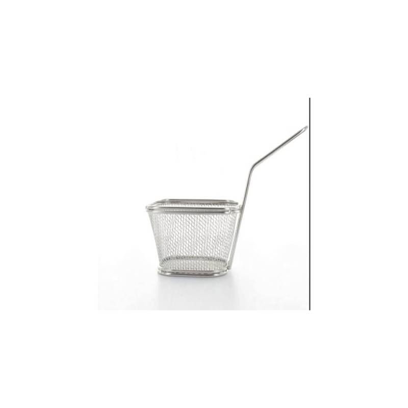 Stainless steel square mini fry basket cm10 x 8.5 x 6