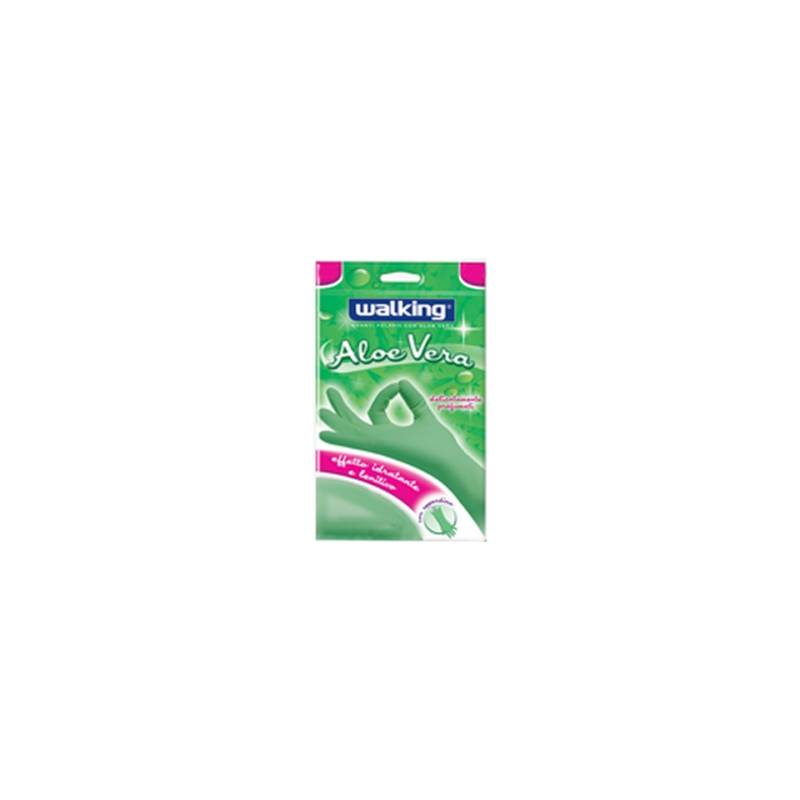 Latex gloves plush with aloe vera tg M