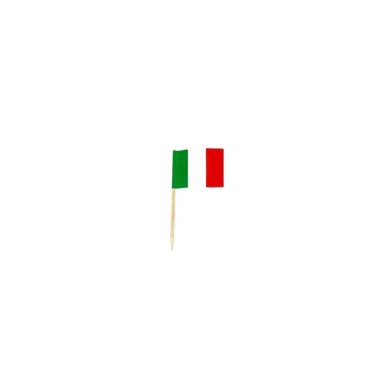 Italian flags wooden appetizers 3.5 x 2.5 cm