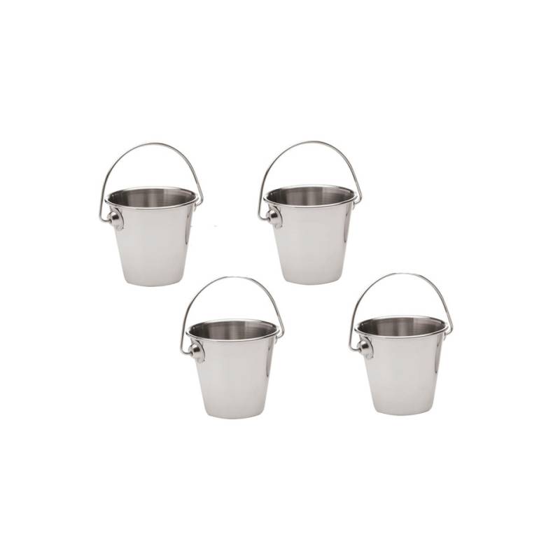 Set 4 minicestelli Paderno in acciaio inox cm 7x7