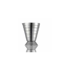 Jigger Multi Level Urano in acciaio inox in ml-oz-tbsp