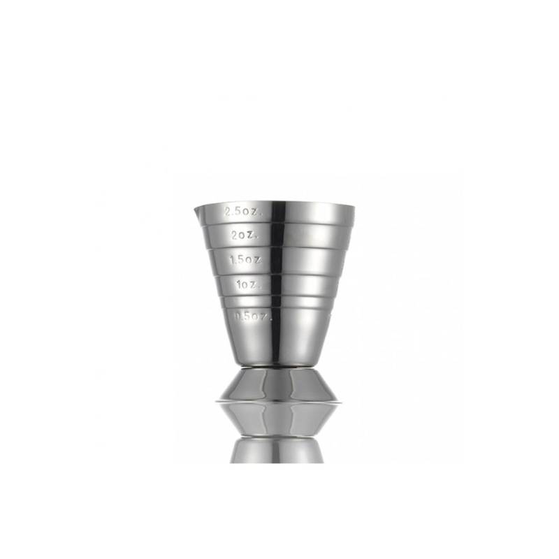 Jigger Multi Level Urano in acciaio inox in ml-oz-tbsp