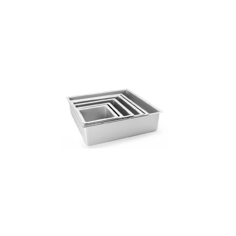 Tortiera quadrata profonda in alluminio anodizzato cm 15x15x10