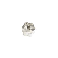 Festooned canestrello mold 6 petals stainless steel