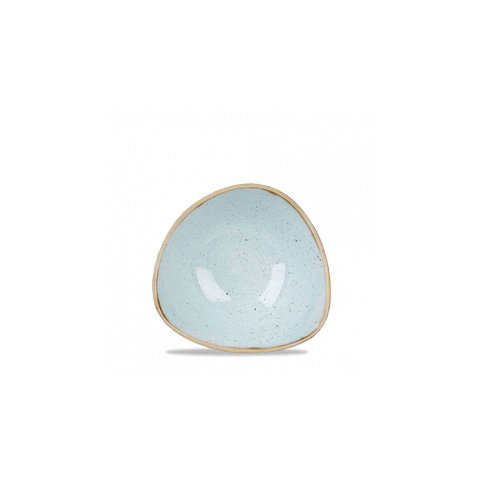 Stonecast Churchill triangular vitrified ceramic blue cup 15.3 cm
