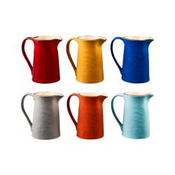 Mediterranean coloured ceramic carafe 0.42 gal