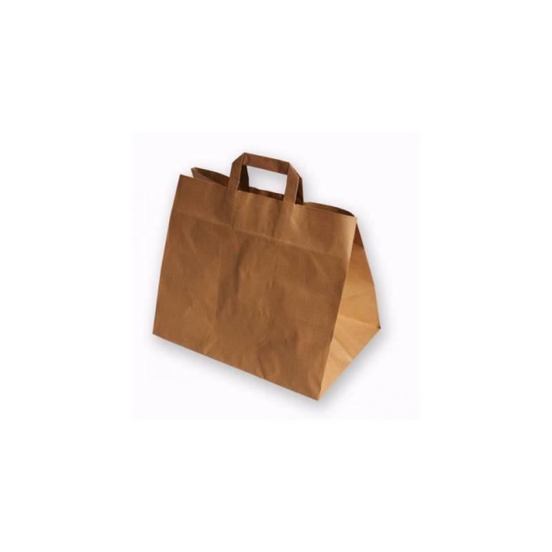 Shopper borsa Avana in carta marrone cm 32x23x23