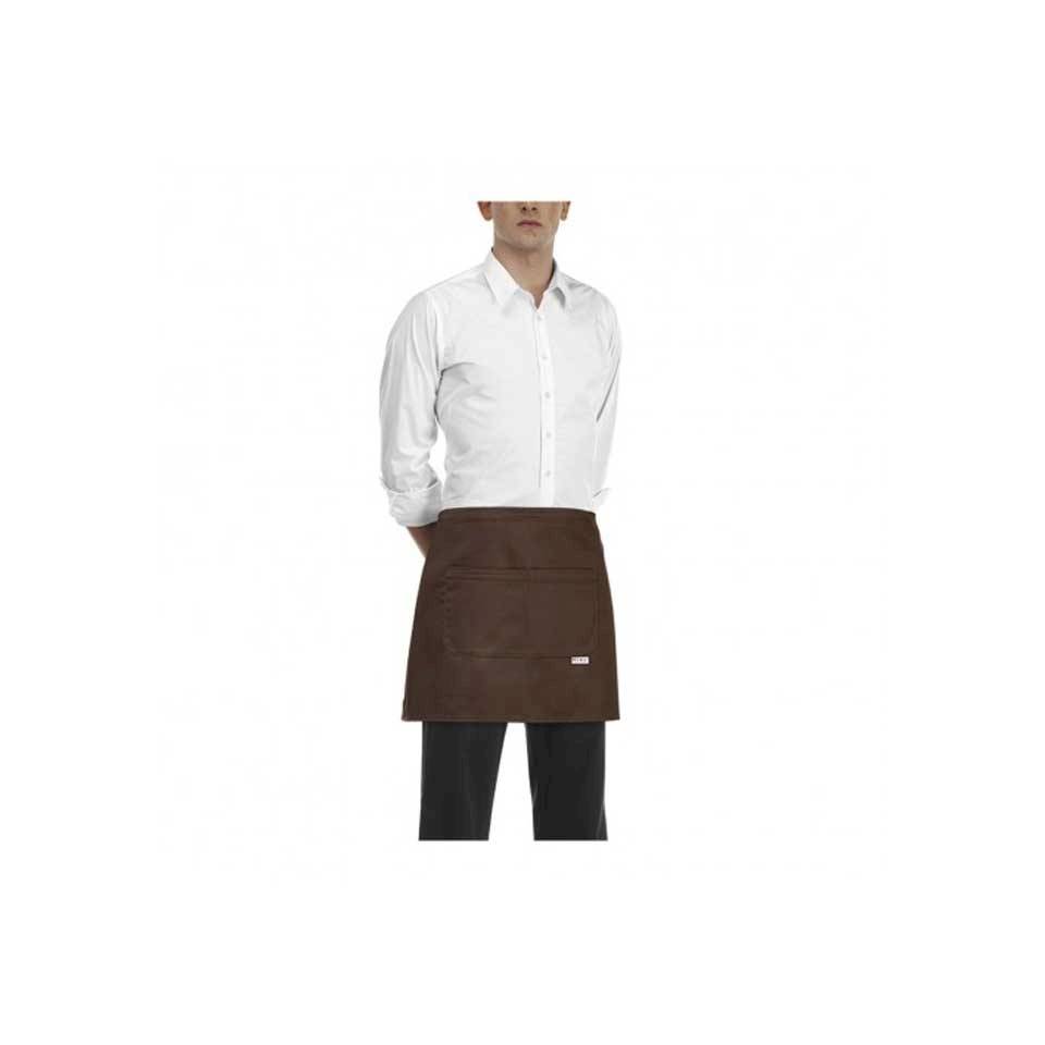 Banquet apron with pocket Egochef 40x70cm brown