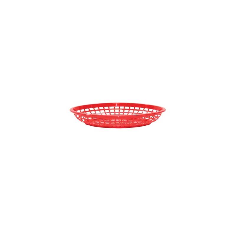 Porta pane ovale in polipropilene rosso cm 24,1x15,1