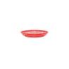 Red polypropylene oval bread holder 24.1x15.1 cm