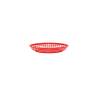 Red polypropylene oval bread holder 24.1x15.1 cm