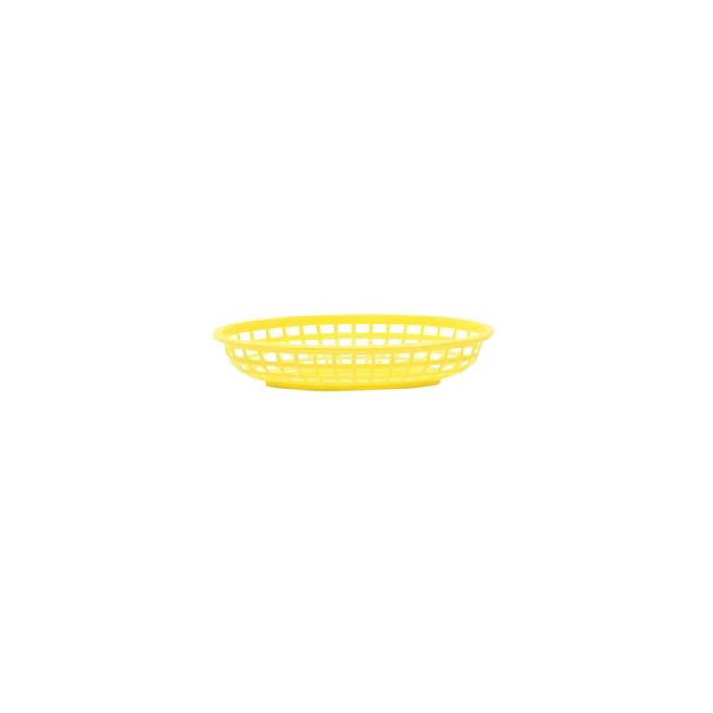 Porta pane ovale in polipropilene giallo cm 24,1x15,1