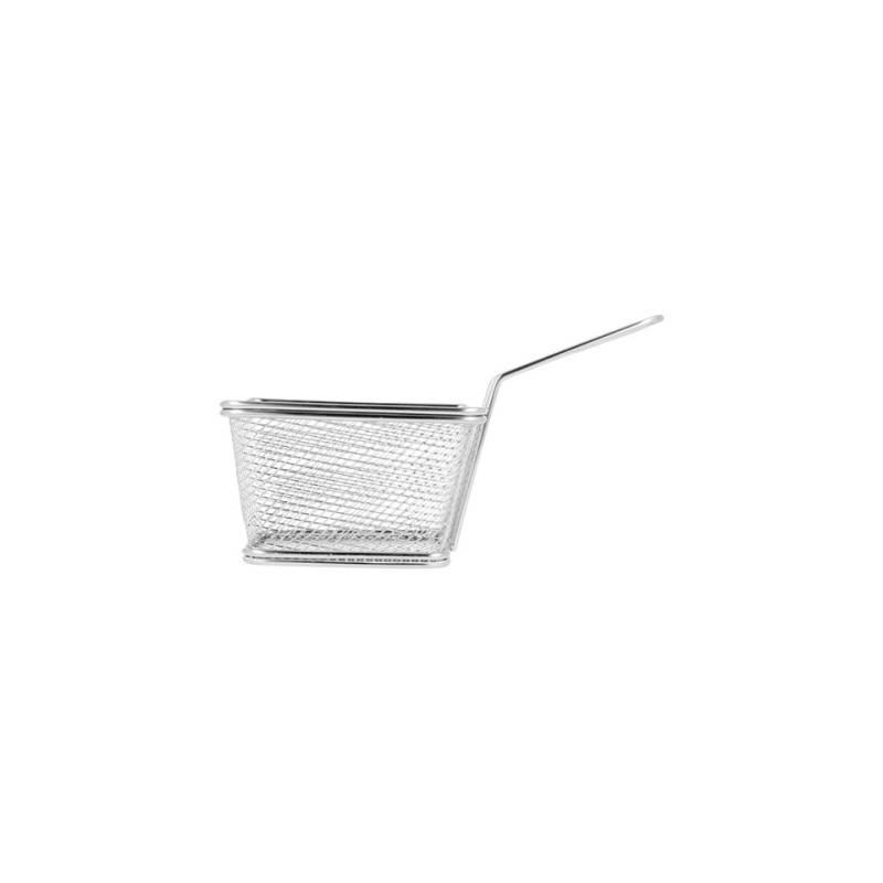 Mini cestello porta fritti con manico in acciaio inox cm 13x11x8