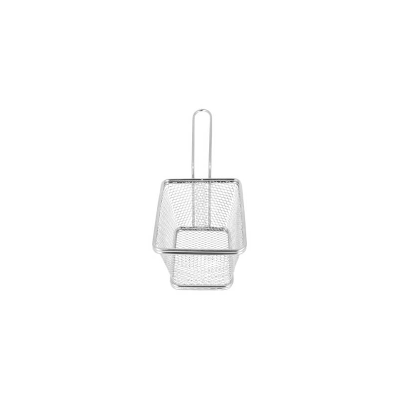 Mini cestello porta fritti con manico in acciaio inox cm 13x11x8